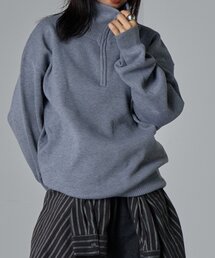 goocy | 衿配色ハーフジップニット(ニット/セーター)