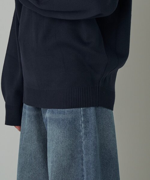 goocy（グーシー）の「衿配色ハーフジップニット（ニット/セーター・レディース・グレー/レッド・FREE）」の13枚目の写真