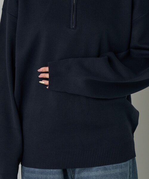 goocy（グーシー）の「衿配色ハーフジップニット（ニット/セーター・レディース・グレー/レッド・FREE）」の19枚目の写真