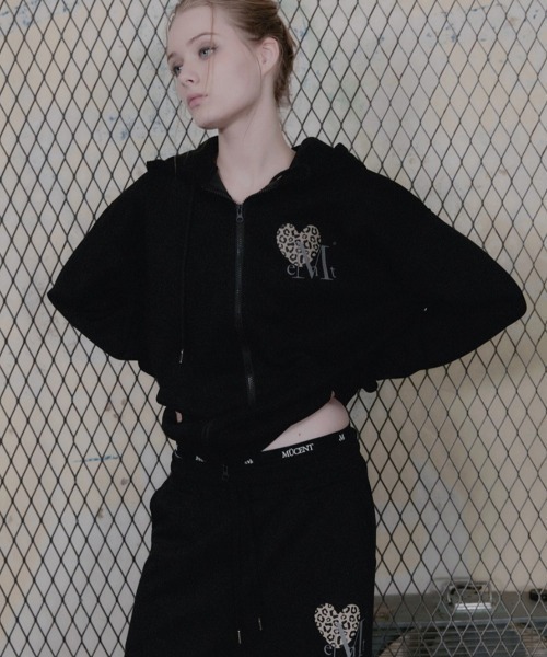 A'GEM/9 × .kom 『MUCENT/ムセント』 SIERRA LEOPARD HEART SWEAT
