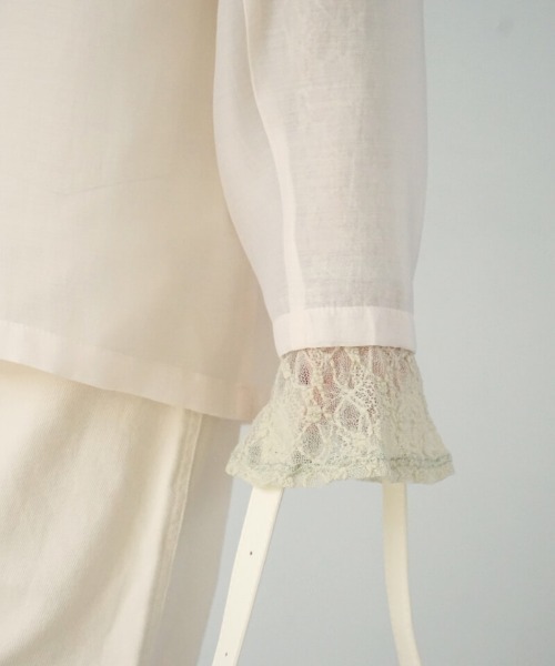 flower（フラワー）の「シアーテーラードジャケット（テーラードジャケット・レディース・ベージュ/アイボリー・FREE）」の3枚目の写真