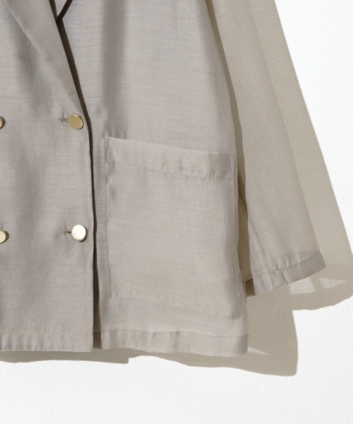 flower（フラワー）の「シアーテーラードジャケット（テーラードジャケット・レディース・ベージュ/アイボリー・FREE）」の19枚目の写真