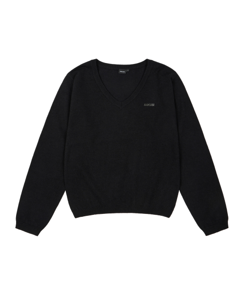 AAKAM(アーカム)の「Layered V-Neck Knit (Black)(ニット/セーター・レディース・その他・1/2)」の4枚目の写真
