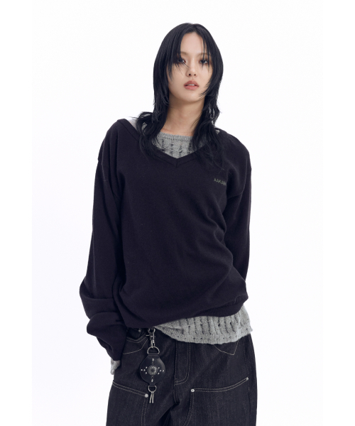 AAKAM(アーカム)の「Layered V-Neck Knit (Black)(ニット/セーター・レディース・その他・1/2)」の10枚目の写真