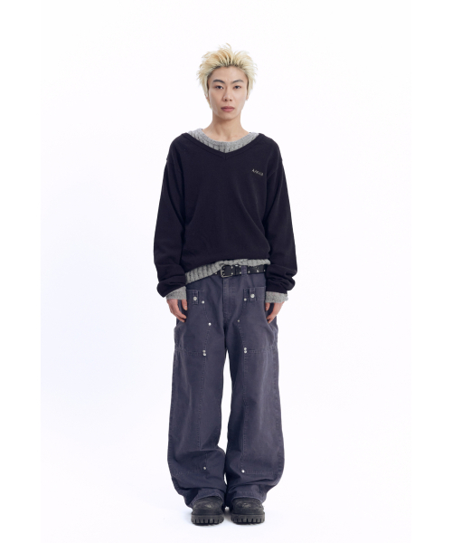 AAKAM(アーカム)の「Layered V-Neck Knit (Black)(ニット/セーター・レディース・その他・1/2)」の13枚目の写真