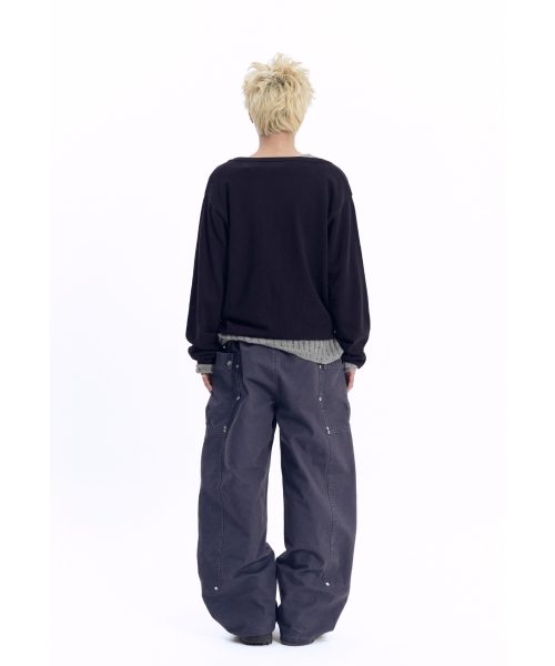 AAKAM(アーカム)の「Layered V-Neck Knit (Black)(ニット/セーター・レディース・その他・1/2)」の16枚目の写真