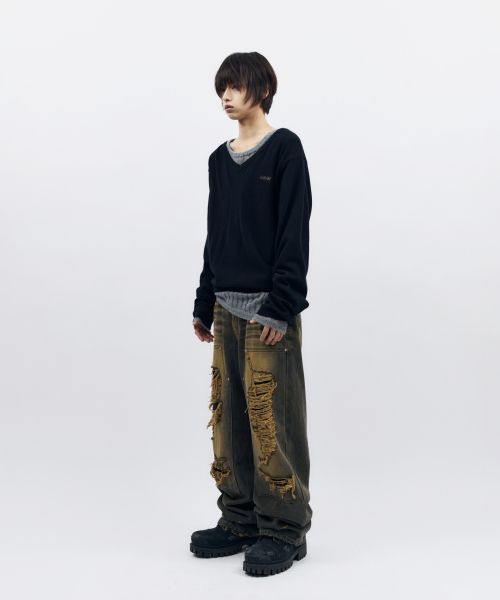 AAKAM(アーカム)の「Layered V-Neck Knit (Black)(ニット/セーター・レディース・その他・1/2)」の18枚目の写真