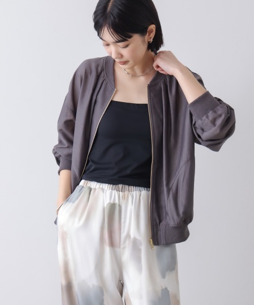 Bou Jeloud(ブージュルード)の「シアーMA1 ブルゾン(ブルゾン・レディース・チャコールグレー/モカ/ミント・38)」の19枚目の写真