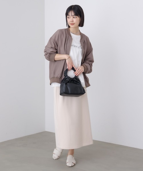Bou Jeloud(ブージュルード)の「シアーMA1 ブルゾン(ブルゾン・レディース・チャコールグレー/モカ/ミント・38)」の17枚目の写真