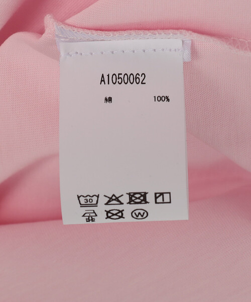 GANNI（ガニー）の「GANNI/ガニー Basic cotton Jersey T-shirt / A1050062 / フロントプリント 半袖Tシャツ（Tシャツ/カットソー・レディース・ピンク・SMALL）」の6枚目の写真