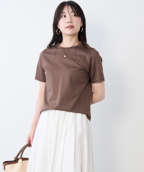 MICA&DEAL（マイカ＆ディール）の「ワンポイント刺繍Tシャツ（Tシャツ/カットソー・レディース・ホワイト/ブラウン・FREE）」の12枚目の写真