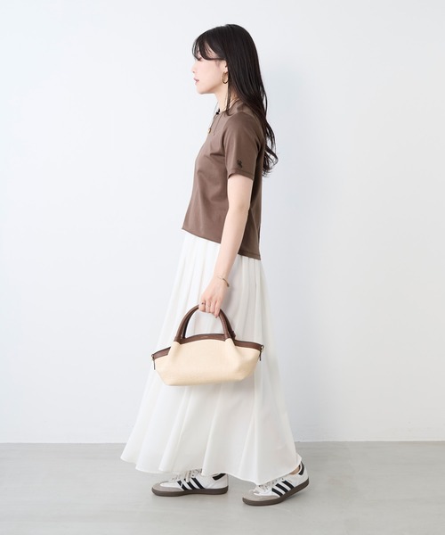 MICA&DEAL（マイカ＆ディール）の「ワンポイント刺繍Tシャツ（Tシャツ/カットソー・レディース・ホワイト/ブラウン・FREE）」の15枚目の写真