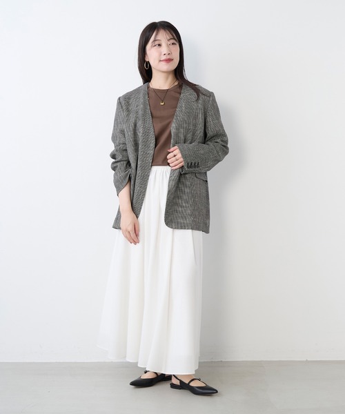 MICA&DEAL（マイカ＆ディール）の「ワンポイント刺繍Tシャツ（Tシャツ/カットソー・レディース・ホワイト/ブラウン・FREE）」の19枚目の写真