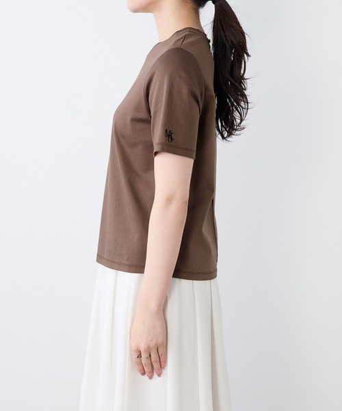 MICA&DEAL（マイカ＆ディール）の「ワンポイント刺繍Tシャツ（Tシャツ/カットソー・レディース・ホワイト/ブラウン・FREE）」の22枚目の写真