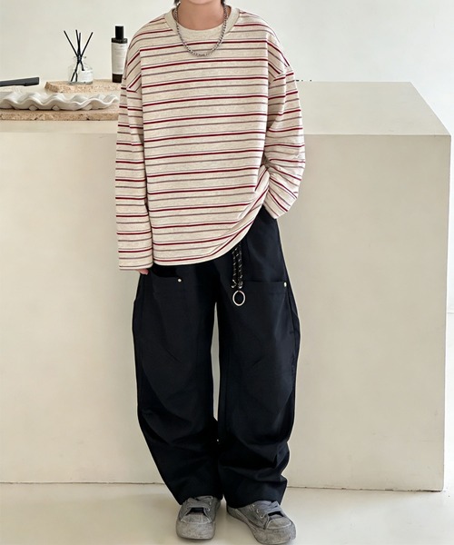 aimoha（アイモハ）の「【aimoha-KIDS-】ワイドカーゴパンツ（カーゴパンツ・キッズ・ネイビー/ライトグレー・130/120/110/100/160/150/140）」の10枚目の写真