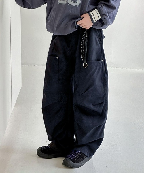 aimoha（アイモハ）の「【aimoha-KIDS-】ワイドカーゴパンツ（カーゴパンツ・キッズ・ネイビー/ライトグレー・130/120/110/100/160/150/140）」の14枚目の写真