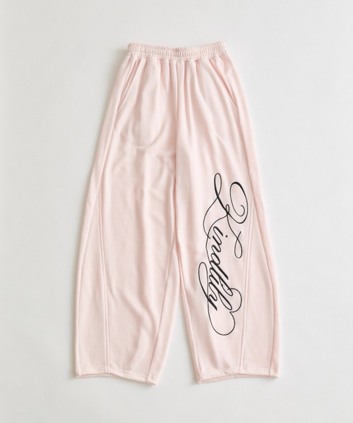 OLIVE des OLIVE（オリーブデオリーブ）の「刺繍ロゴバックリボンスウェットパンツ（スウェットパンツ・レディース・トップグレー/ドット/ピンク・FREE）」の3枚目の写真