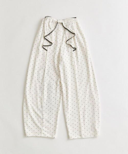OLIVE des OLIVE（オリーブデオリーブ）の「刺繍ロゴバックリボンスウェットパンツ（スウェットパンツ・レディース・トップグレー/ドット/ピンク・FREE）」の6枚目の写真