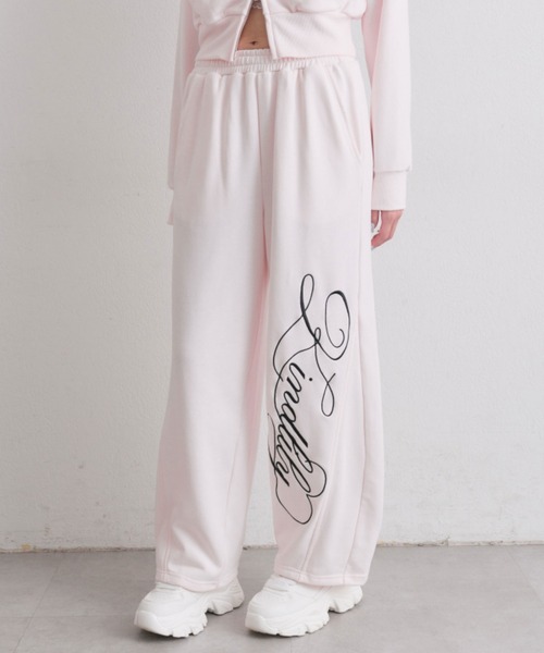 OLIVE des OLIVE（オリーブデオリーブ）の「刺繍ロゴバックリボンスウェットパンツ（スウェットパンツ・レディース・トップグレー/ドット/ピンク・FREE）」の8枚目の写真