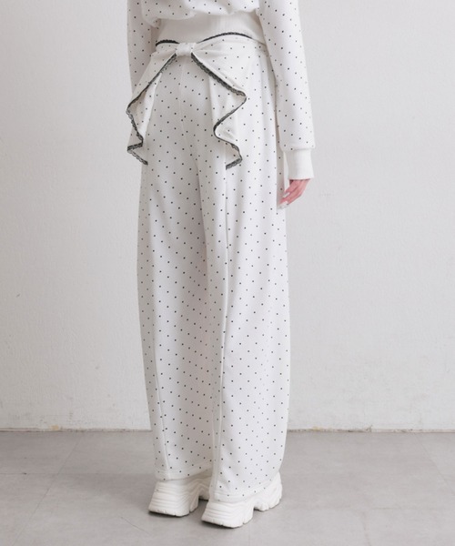 OLIVE des OLIVE（オリーブデオリーブ）の「刺繍ロゴバックリボンスウェットパンツ（スウェットパンツ・レディース・トップグレー/ドット/ピンク・FREE）」の16枚目の写真