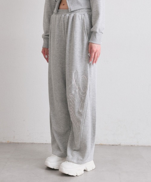 OLIVE des OLIVE（オリーブデオリーブ）の「刺繍ロゴバックリボンスウェットパンツ（スウェットパンツ・レディース・トップグレー/ドット/ピンク・FREE）」の10枚目の写真