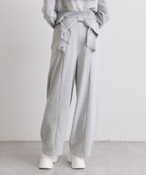 OLIVE des OLIVE（オリーブデオリーブ）の「刺繍ロゴバックリボンスウェットパンツ（スウェットパンツ・レディース・トップグレー/ドット/ピンク・FREE）」の12枚目の写真