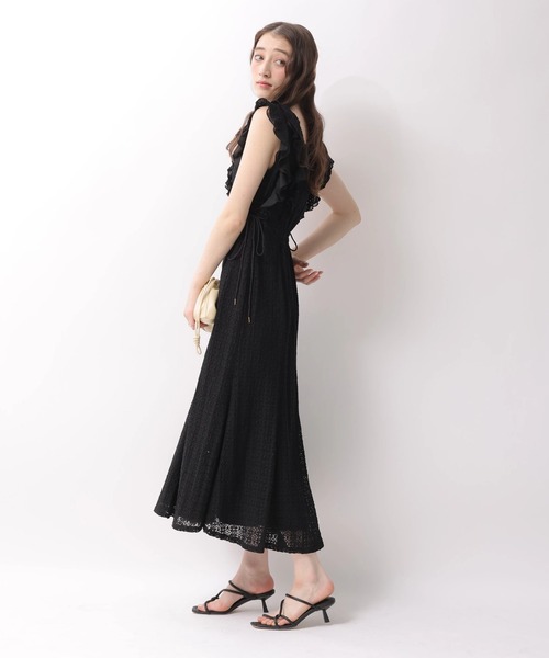 Rirandture（リランドチュール）の「カットレースフリルワンピース（ワンピース・レディース・ブラック/ライトイエロー/オフホワイト・1/2）」の6枚目の写真