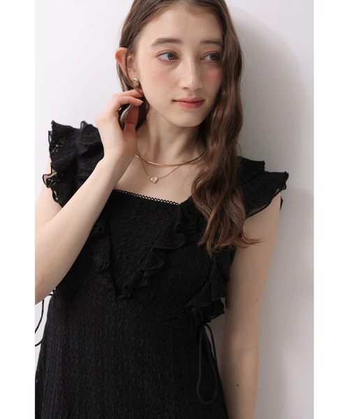 Rirandture（リランドチュール）の「カットレースフリルワンピース（ワンピース・レディース・ブラック/ライトイエロー/オフホワイト・1/2）」の13枚目の写真