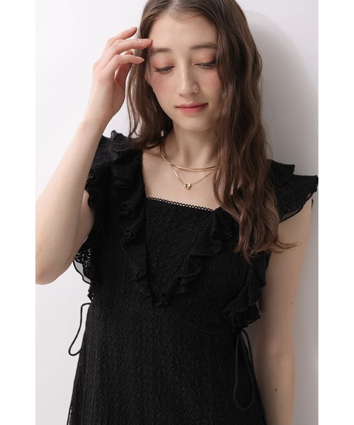 Rirandture（リランドチュール）の「カットレースフリルワンピース（ワンピース・レディース・ブラック/ライトイエロー/オフホワイト・1/2）」の14枚目の写真