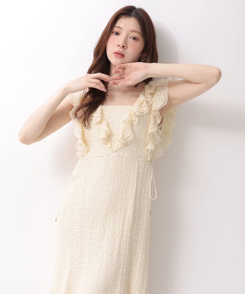 Rirandture（リランドチュール）の「カットレースフリルワンピース（ワンピース・レディース・ブラック/ライトイエロー/オフホワイト・1/2）」の15枚目の写真