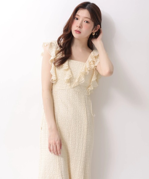 Rirandture（リランドチュール）の「カットレースフリルワンピース（ワンピース・レディース・ブラック/ライトイエロー/オフホワイト・1/2）」の16枚目の写真