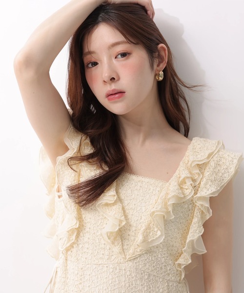 Rirandture（リランドチュール）の「カットレースフリルワンピース（ワンピース・レディース・ブラック/ライトイエロー/オフホワイト・1/2）」の19枚目の写真