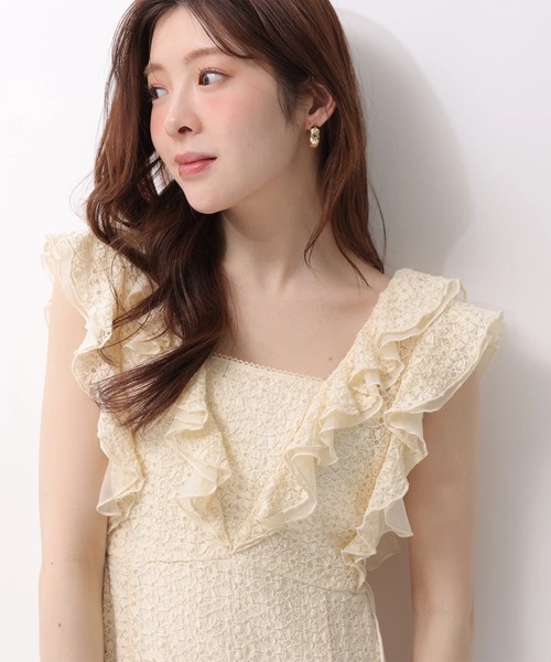 Rirandture（リランドチュール）の「カットレースフリルワンピース（ワンピース・レディース・ブラック/ライトイエロー/オフホワイト・1/2）」の21枚目の写真