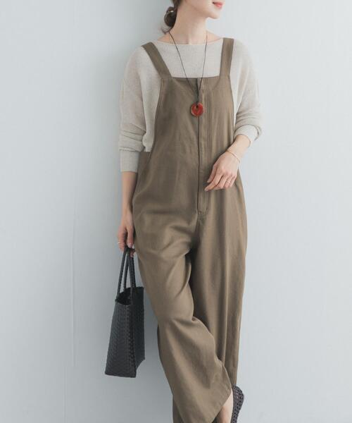 URBAN RESEARCH DOORS(アーバンリサーチドアーズ)の「フロントZIPサロペット(サロペット/オーバーオール・レディース・ナチュラル/カーキ・SMALL/MEDIUM)」の1枚目の写真