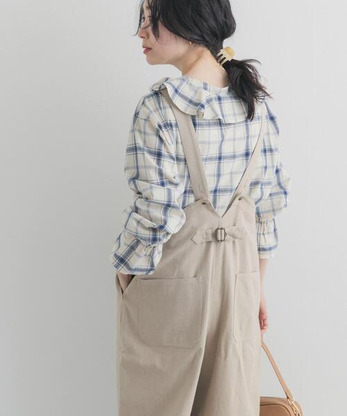 URBAN RESEARCH DOORS(アーバンリサーチドアーズ)の「フロントZIPサロペット(サロペット/オーバーオール・レディース・ナチュラル/カーキ・SMALL/MEDIUM)」の8枚目の写真