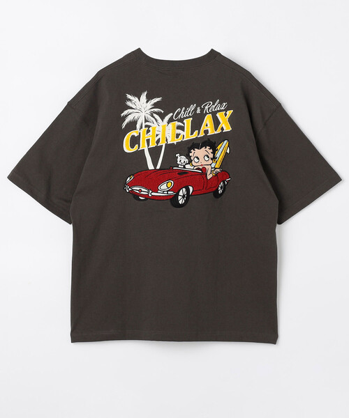 ⭐︎新品⭐︎ 『別注』HARixかぐれ　FUNKY CHIC T-SHIRTS 限定展開 CHILLAX/チラックス BETTYサガラ刺繍CAR TEE（Tシャツ