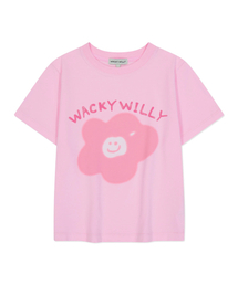 ウィメンズリリーグラフィッククロップ半袖Tシャツピンク