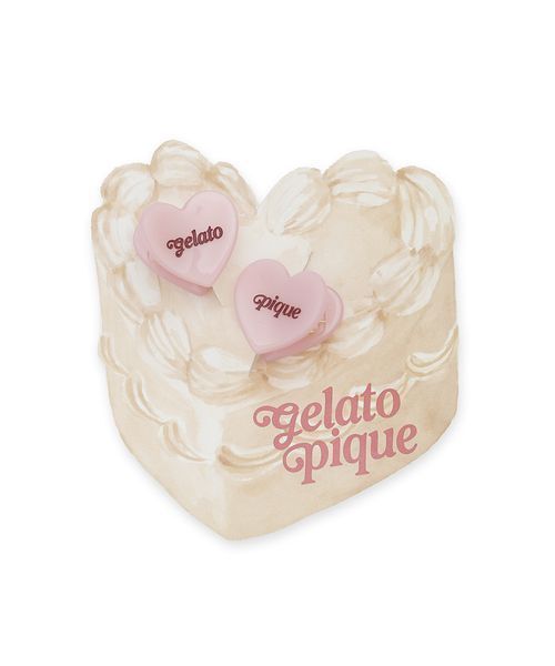 ジェラートピケ ハートプルオーバー 2点セット ハートミニヘアクリップ2点セット（その他ルームウェア）｜gelato