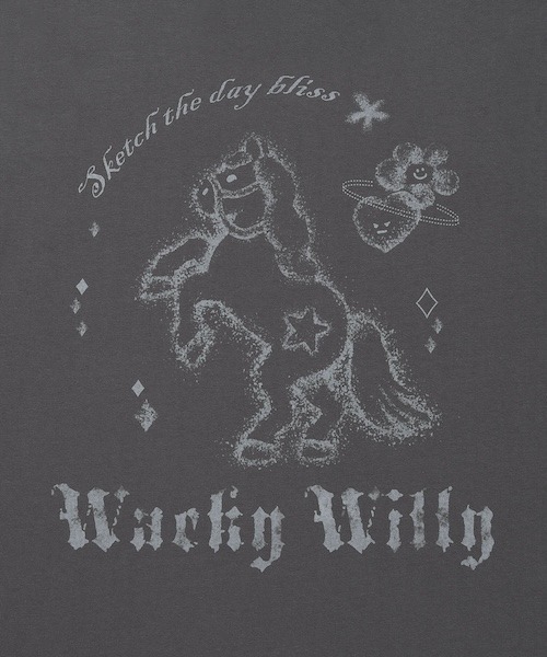 Wacky WiLLy(ワッキーウィリー)の「WOMEN'S IP GRAPHIC LONG SLEEVE(Tシャツ/カットソー・レディース・グレー/ホワイト・FREE)」の3枚目の写真