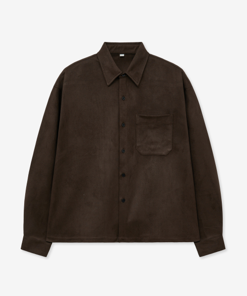 MINAV（ミナブ）の「マガレットスエードクロップシャツ[ダークブラウン]（シャツ/ブラウス・メンズ・その他・LARGE/MEDIUM）」の2枚目の写真