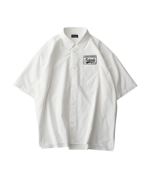 Subciety(サブサエティ)の「Square tail patch shirt(シャツ/ブラウス・メンズ・ブラック/ホワイト/ブルー・X-LARGE/LARGE/MEDIUM/SMALL)」の4枚目の写真