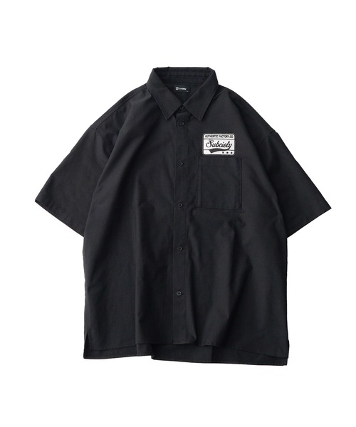 Subciety(サブサエティ)の「Square tail patch shirt(シャツ/ブラウス・メンズ・ブラック/ホワイト/ブルー・X-LARGE/LARGE/MEDIUM/SMALL)」の5枚目の写真