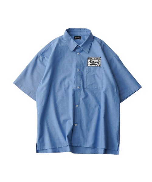 Subciety(サブサエティ)の「Square tail patch shirt(シャツ/ブラウス・メンズ・ブラック/ホワイト/ブルー・X-LARGE/LARGE/MEDIUM/SMALL)」の6枚目の写真