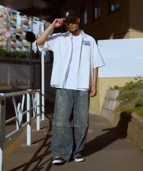 Subciety(サブサエティ)の「Square tail patch shirt(シャツ/ブラウス・メンズ・ブラック/ホワイト/ブルー・X-LARGE/LARGE/MEDIUM/SMALL)」の20枚目の写真