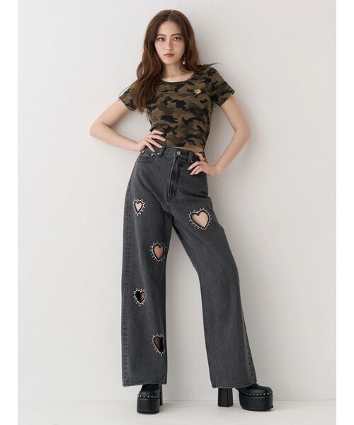 EVRIS(エヴリス)の「SUNNYショートTシャツ(Tシャツ/カットソー・レディース・ブラウン/ホワイト/カーキ/ブラック/ピンク・FREE)」の20枚目の写真