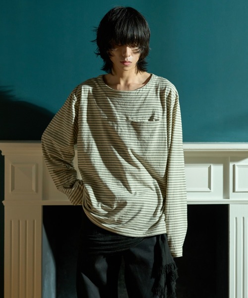 MULTI BORDER L/S TEE / マルチ細ピッチボーダーロングスリーブTEE（T