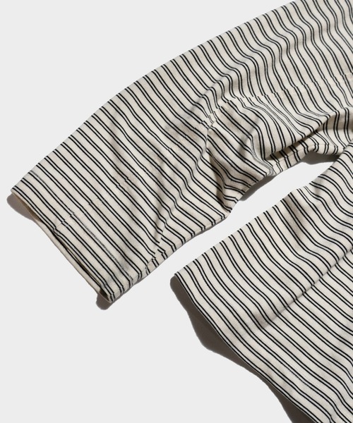Camphor wood(カンファーウッド)の「MULTI BORDER L/S TEE / マルチ細ピッチボーダーロングスリーブTEE(Tシャツ/カットソー・メンズ・レッド/ブラック/オフホワイト・SMALL/MEDIUM/LARGE)」の17枚目の写真