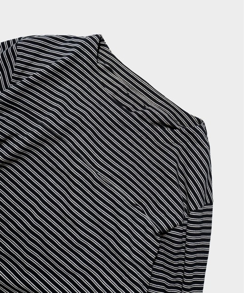 Camphor wood(カンファーウッド)の「MULTI BORDER L/S TEE / マルチ細ピッチボーダーロングスリーブTEE(Tシャツ/カットソー・メンズ・レッド/ブラック/オフホワイト・SMALL/MEDIUM/LARGE)」の14枚目の写真