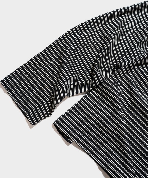Camphor wood(カンファーウッド)の「MULTI BORDER L/S TEE / マルチ細ピッチボーダーロングスリーブTEE(Tシャツ/カットソー・メンズ・レッド/ブラック/オフホワイト・SMALL/MEDIUM/LARGE)」の11枚目の写真