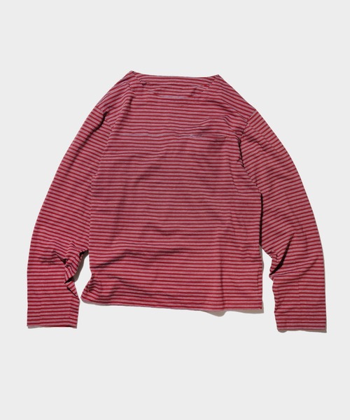 Camphor wood(カンファーウッド)の「MULTI BORDER L/S TEE / マルチ細ピッチボーダーロングスリーブTEE(Tシャツ/カットソー・メンズ・レッド/ブラック/オフホワイト・SMALL/MEDIUM/LARGE)」の9枚目の写真
